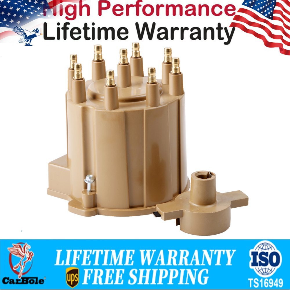 Brass Terminal Distributor Cap Rotor Kit Male for HEI 305 350 454 Chevy 5.0/5.7L