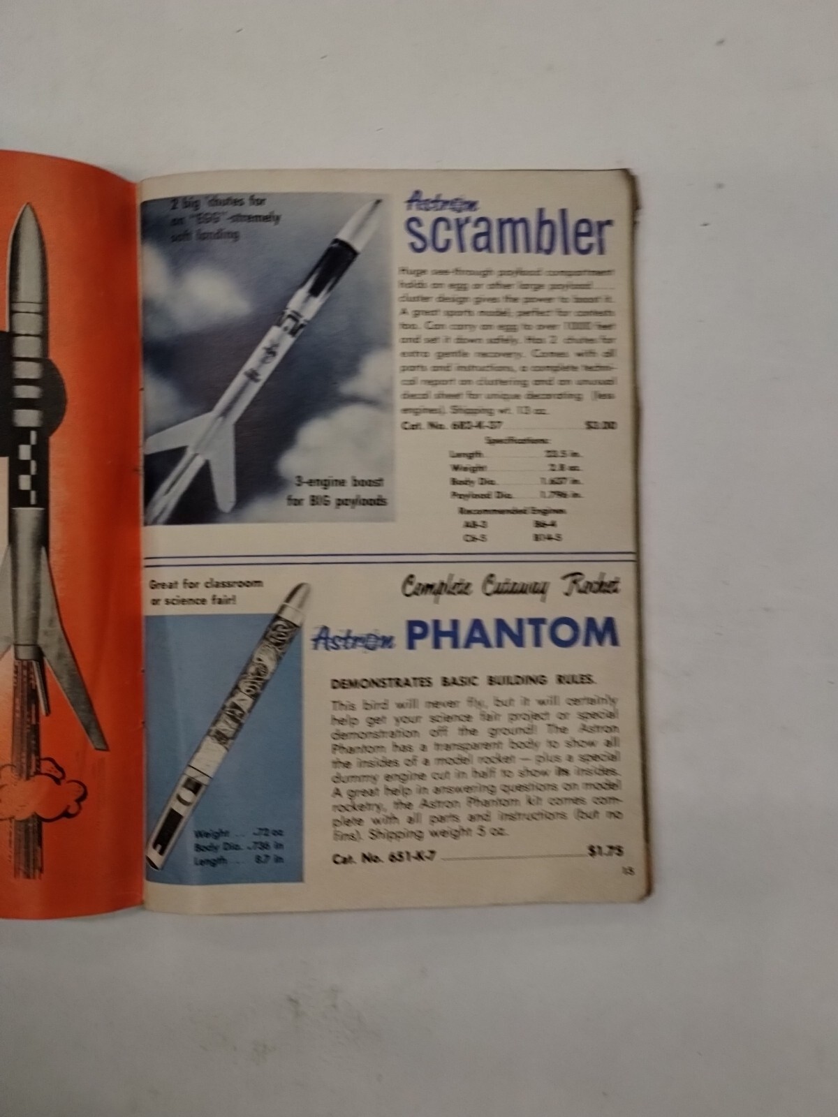 Estes Rocket Supplies "Model Rocket" Supplies Catalog 1969-original