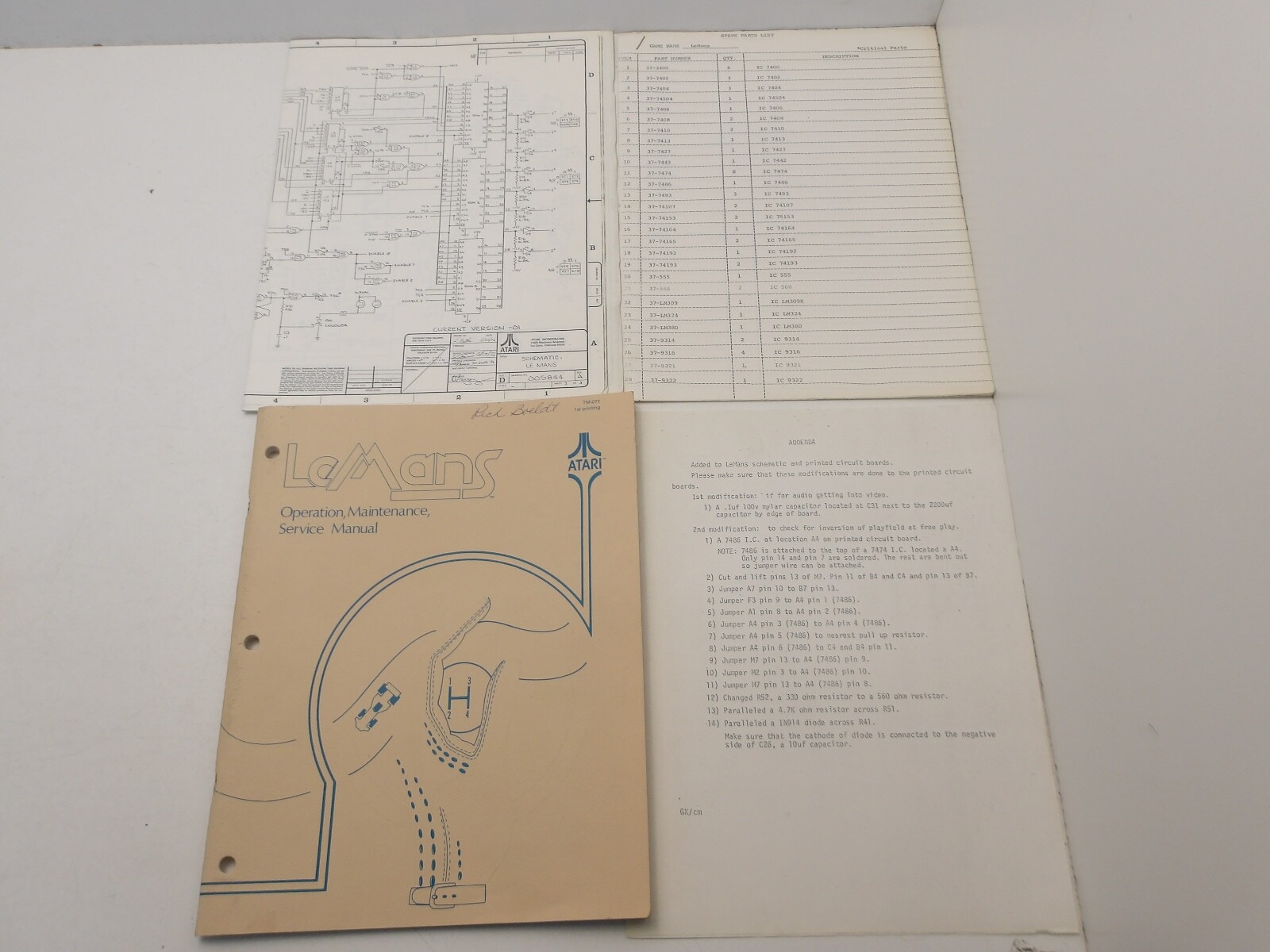 Atari-Lamans-Operation,Maintenance & Service Manual-Schematics -MORE -NOS