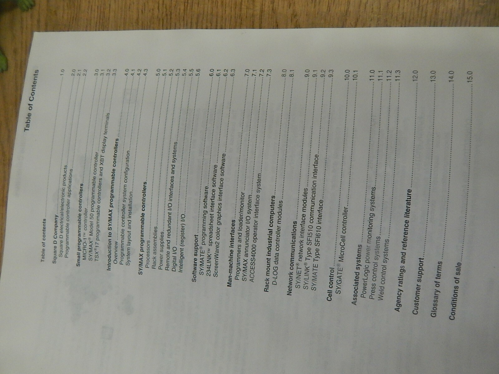 Square D File 8 000 Programmable Controllers Catalog *FREE SHIPPING*