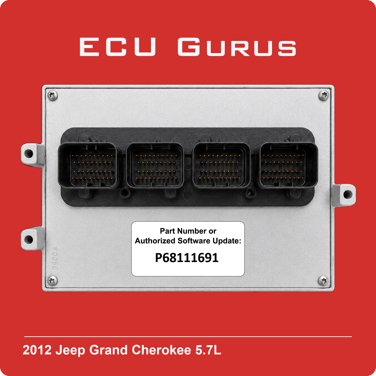 2012 Jeep Grand Cherokee 5.7L Engine Computer P68111691 "VIN Programmed" ECM PCM