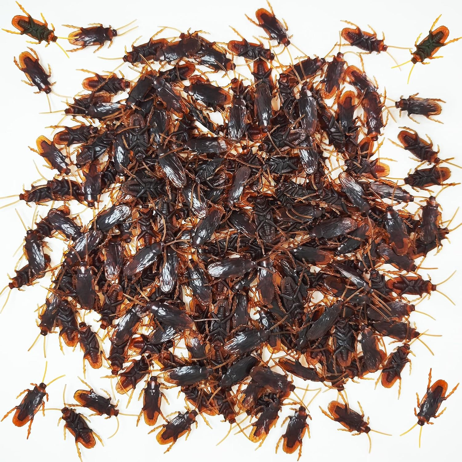 200PCS Prank Fake Roaches, Favorite Trick Joke Toys Look Real, Scary Insects Rea