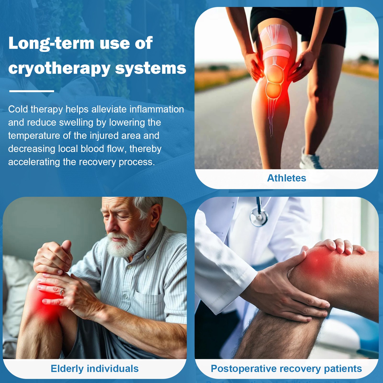 Portable Ice Therapy Machine Programmable for Post-surgery Recovery Pain Relief
