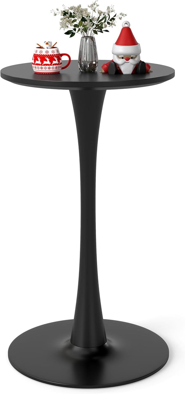 Modern Tulip round Bar Table, 41” Height Bistro Pub Table, Height Cocktail Bar T
