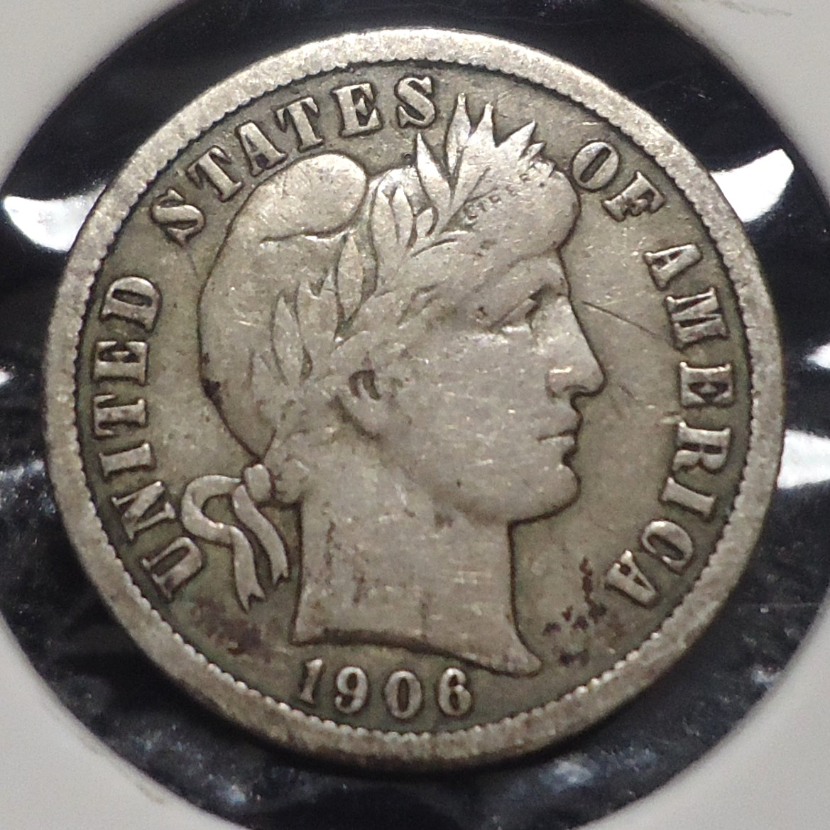 1906 Very Fine VF Philadelphia Barber silver 10C dime INV#B03 FREE SHIPPING!