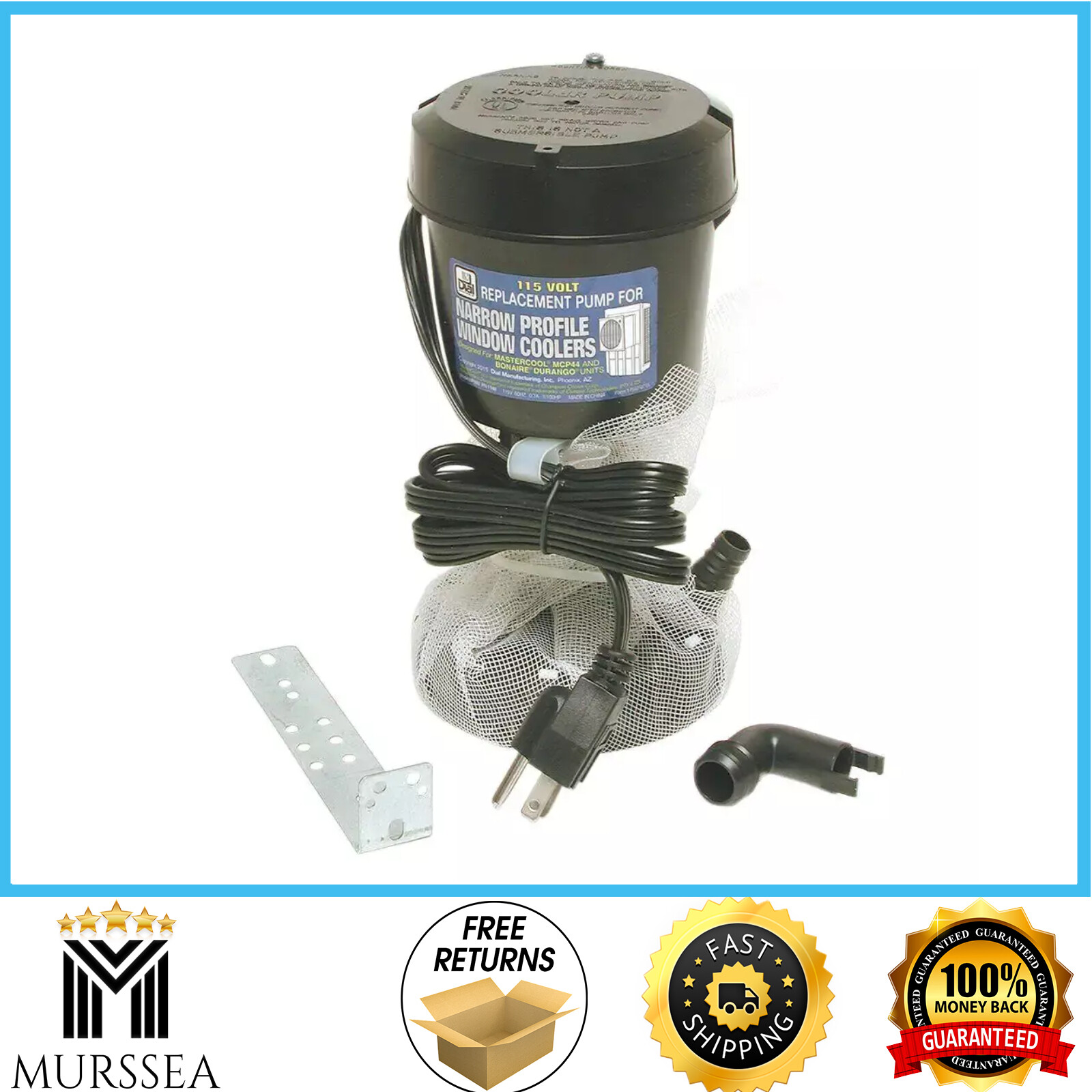 Narrow Profile Window Cooler Replacement Pump , 115 Volt