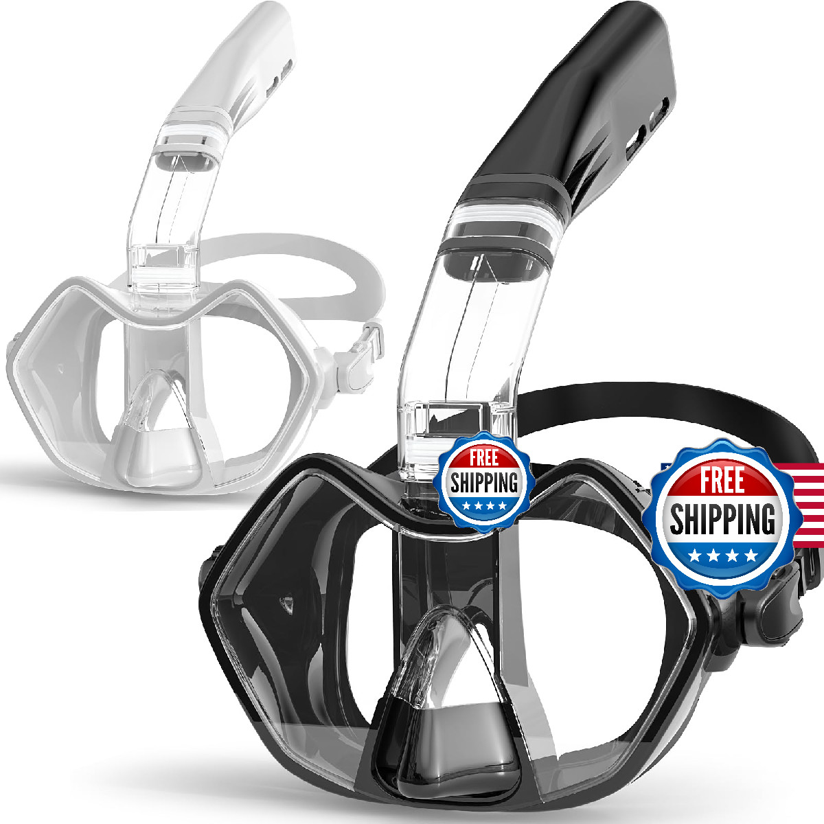 Greatever Half Face Diving Mask Innovative Nose Breathing Fitdetachable