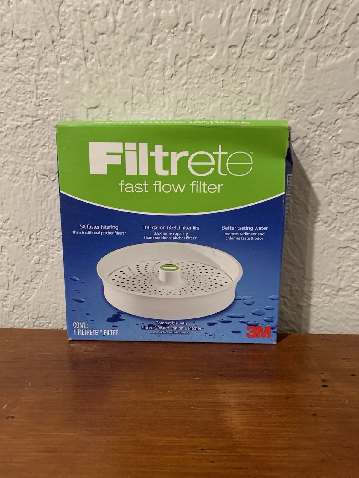 3M Filtrete Fast Flow Replacement Filter for Water Station & Pitcher, 100 Gallon