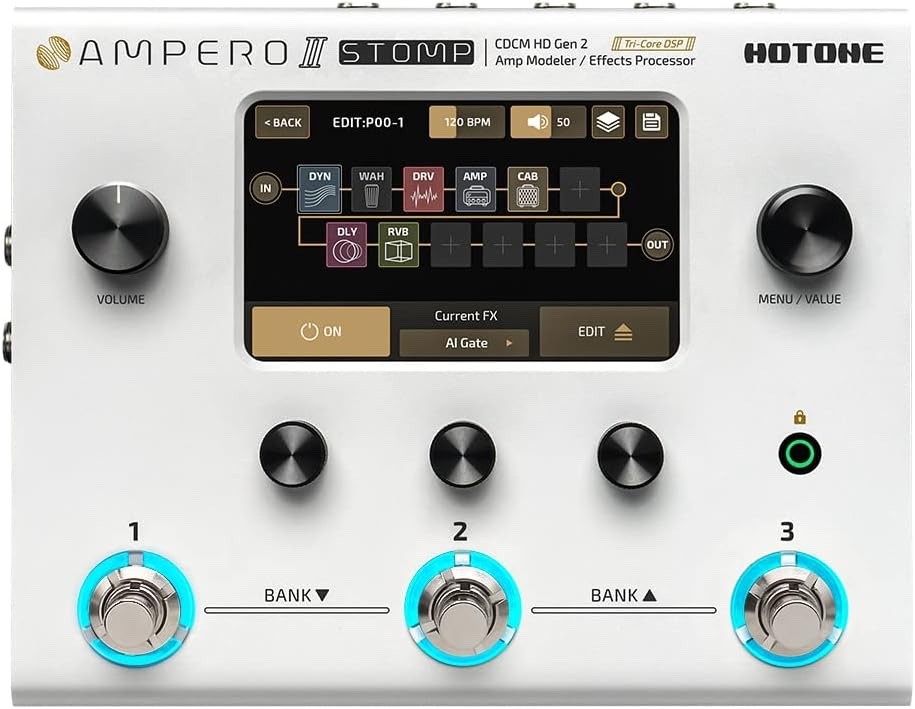 Hotone Guitar Multi Effects Processor Pedal Touch Screen Guitar Bass Amp!!!