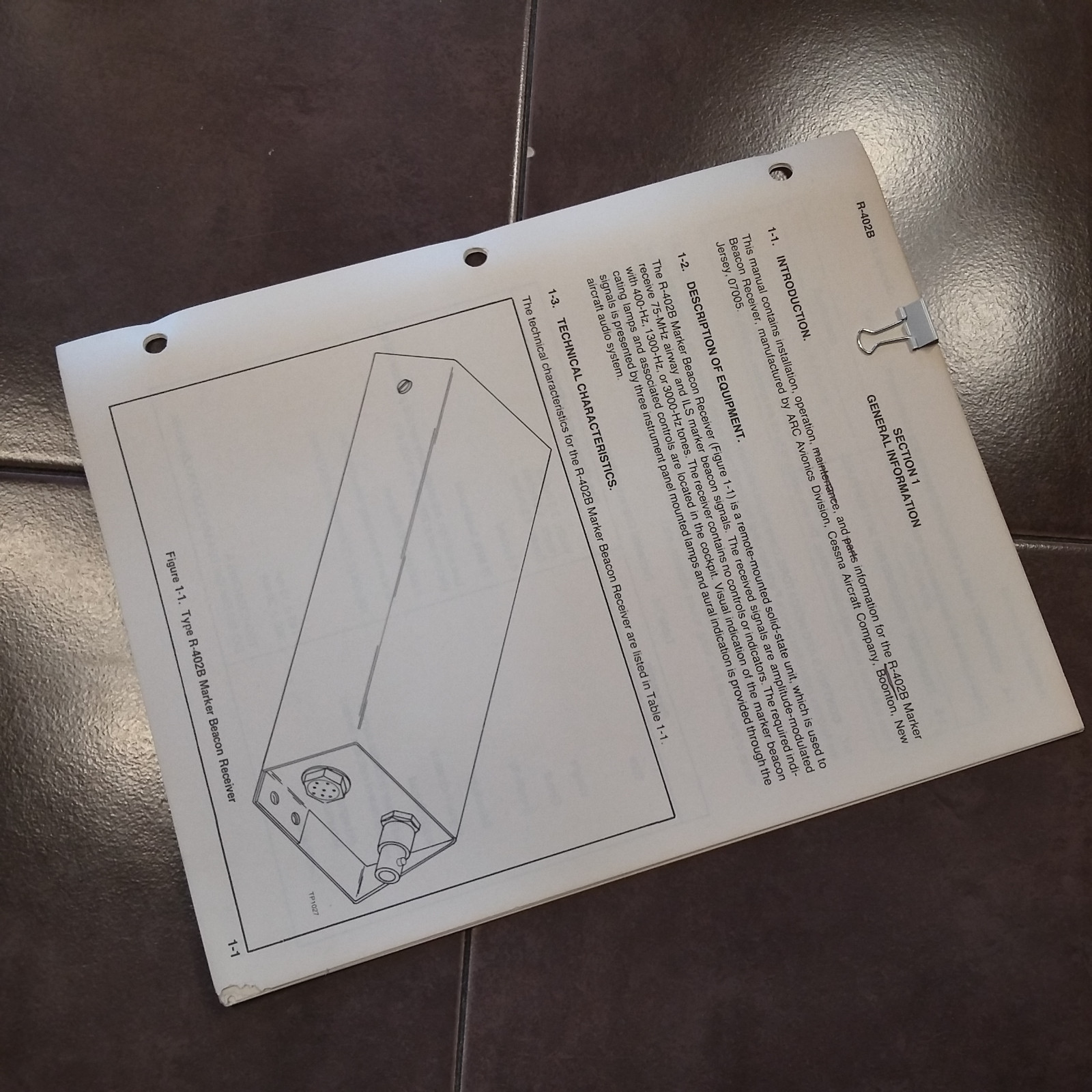 Cessna ARC 402B Marker Install Manual