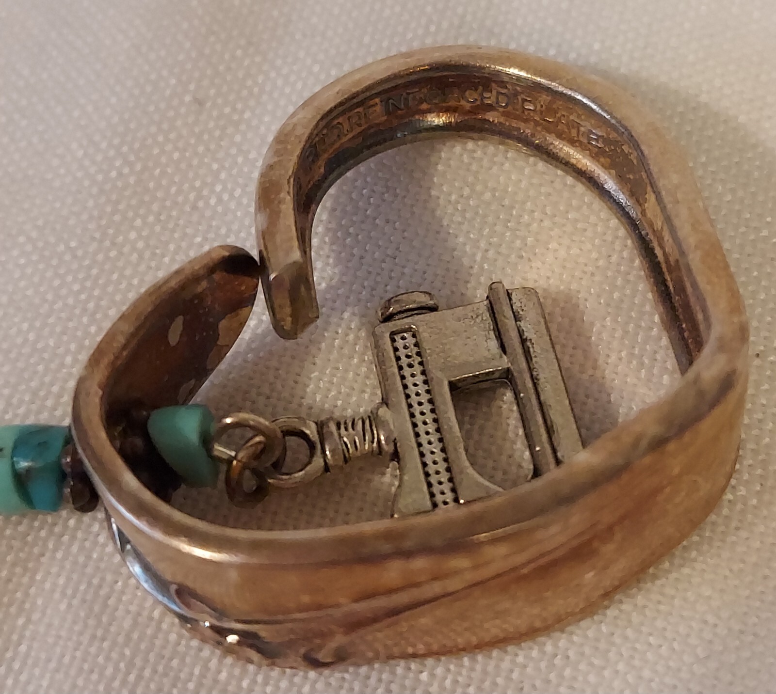 Handmade Spoon Handle Pendant With Sewing Machine Charm