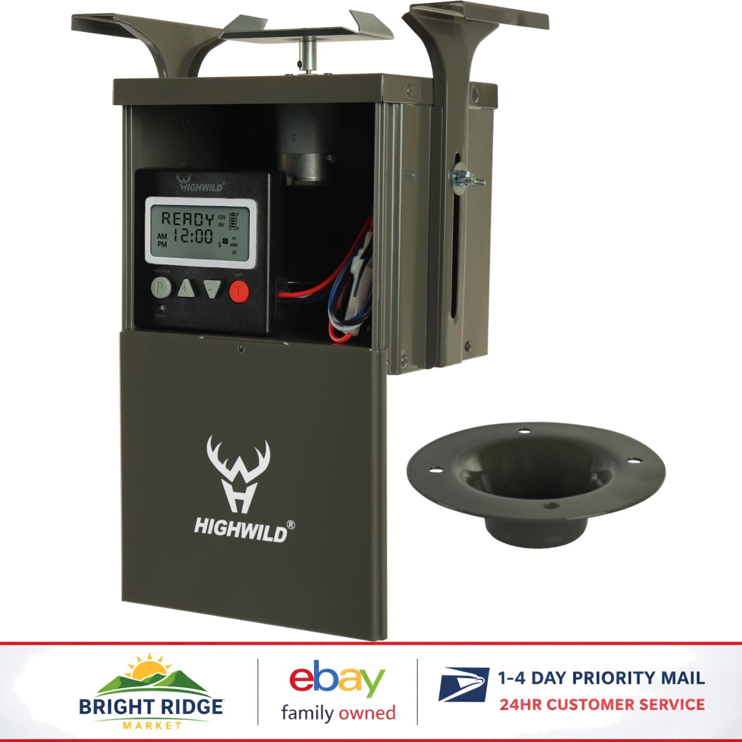 Digital Timer and Motor for Deer Feeder with Adjustable Feed Times and Durations