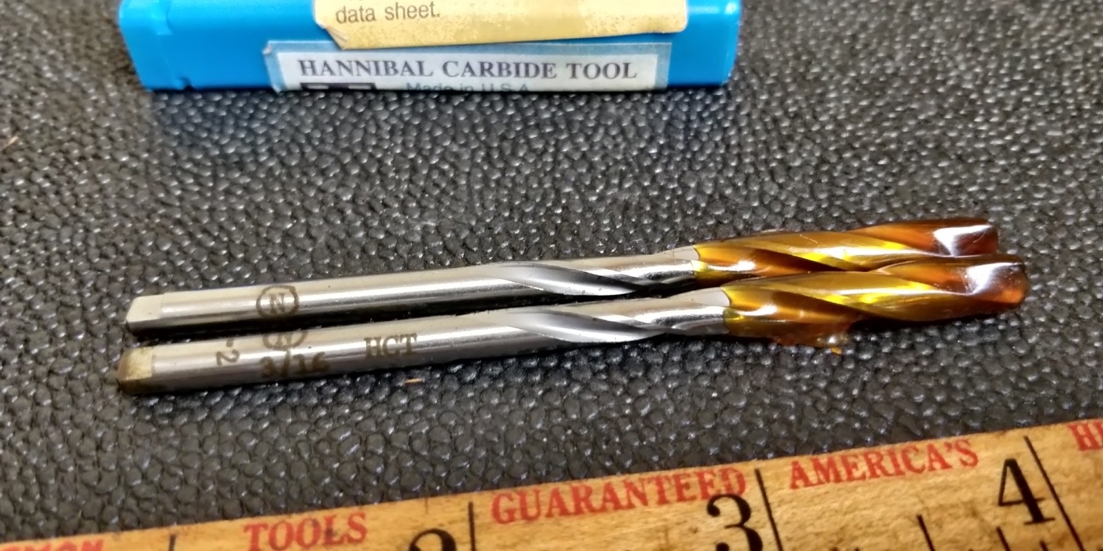 2 x Hannibal Carbide Tool 3/16" Carbide Tipped Drill Bit (Made in the USA)