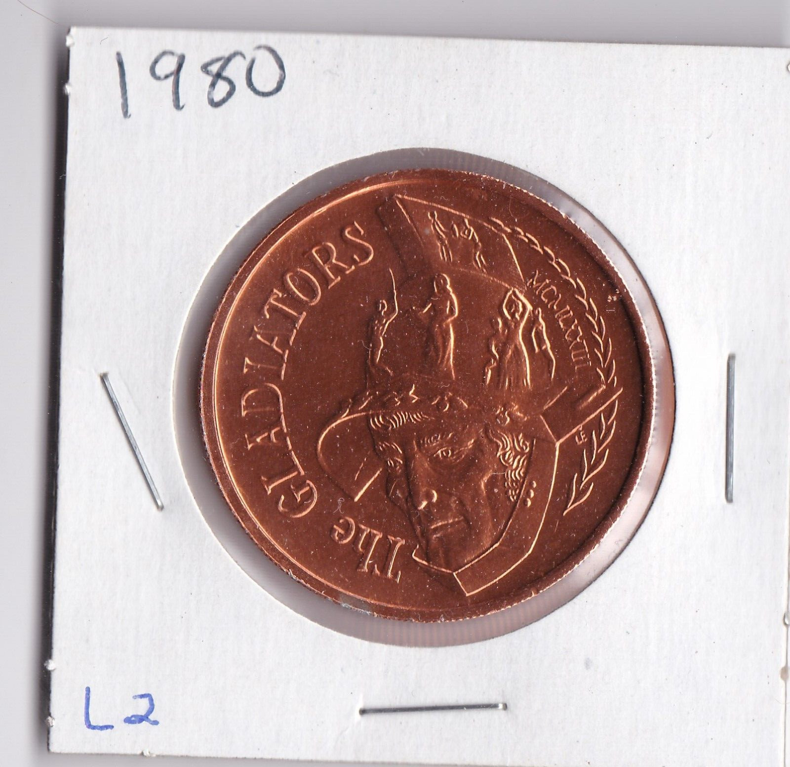 1980 The GLADIATORS MCMLXXIII  MARDI GRAS DOUBLOON (CAESAR VII/NORRIS WEESE) L2