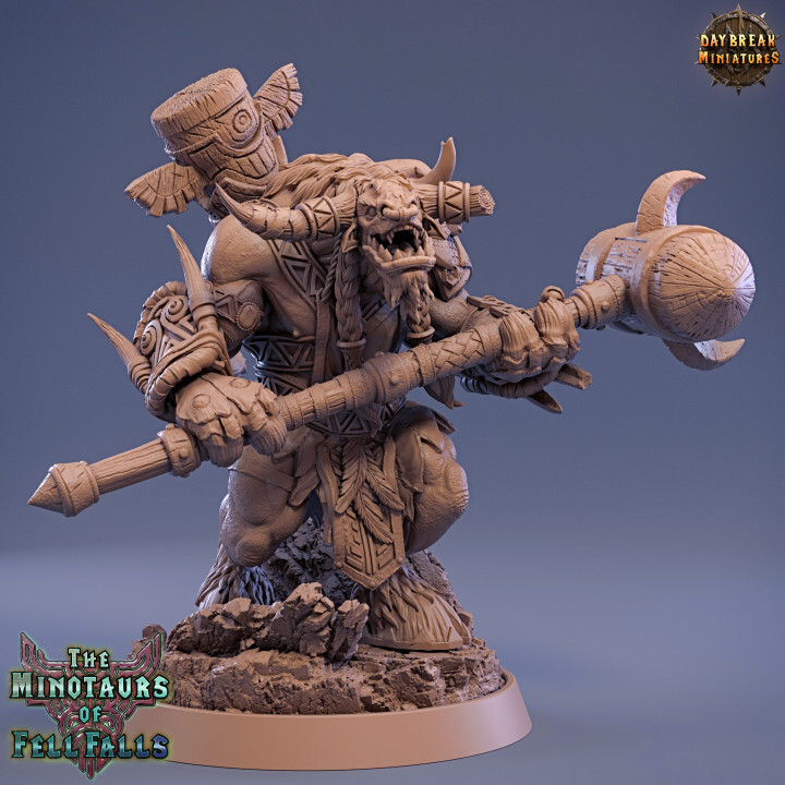Minotaur Christo, D&D Wargames Fantasy Beastmen Creature Miniatures 32mm scale