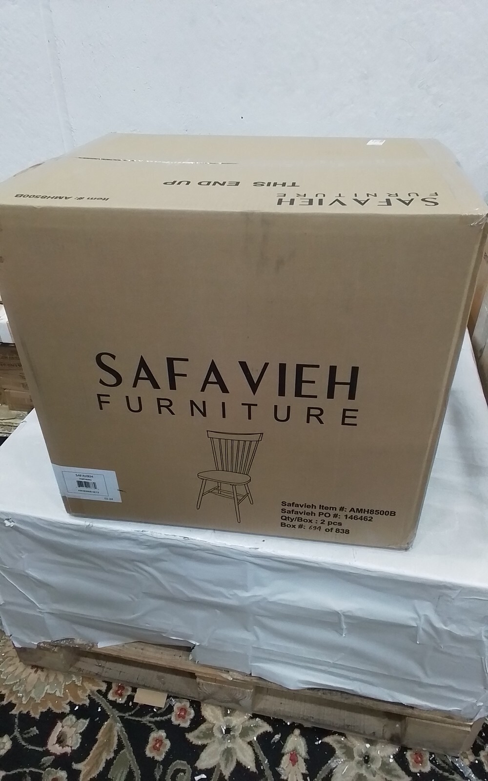 Safavieh PARKER SPINDEL SIDE CHAIR, Reduced Price 2172745017 AMH8500B