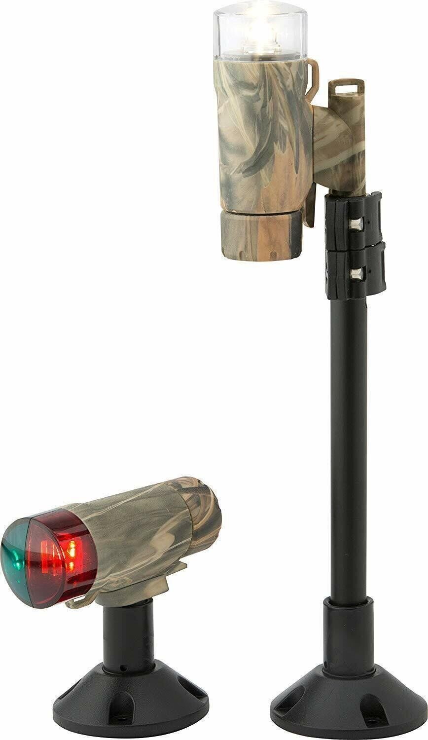 attwood 14193-7 Water-Resistant Deck Mount LED Navigation Light Kit, Real Tre...