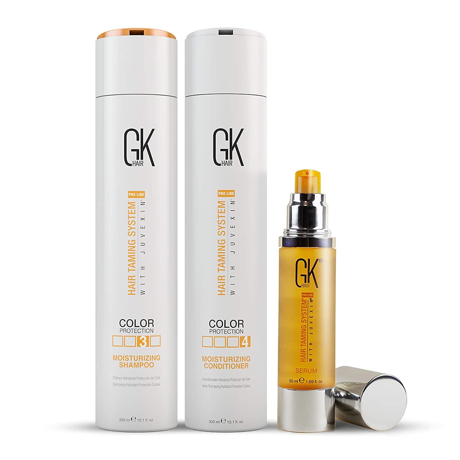 GK Hair Moisturizing Shampoo & Conditioner with Hair Serum – Hydrating Care Set