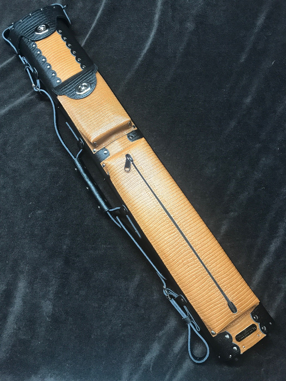 Vincitore Genuine Lizard Embossed Leather Black / Lite Brown 3 Butt 5 Shaft 3x5
