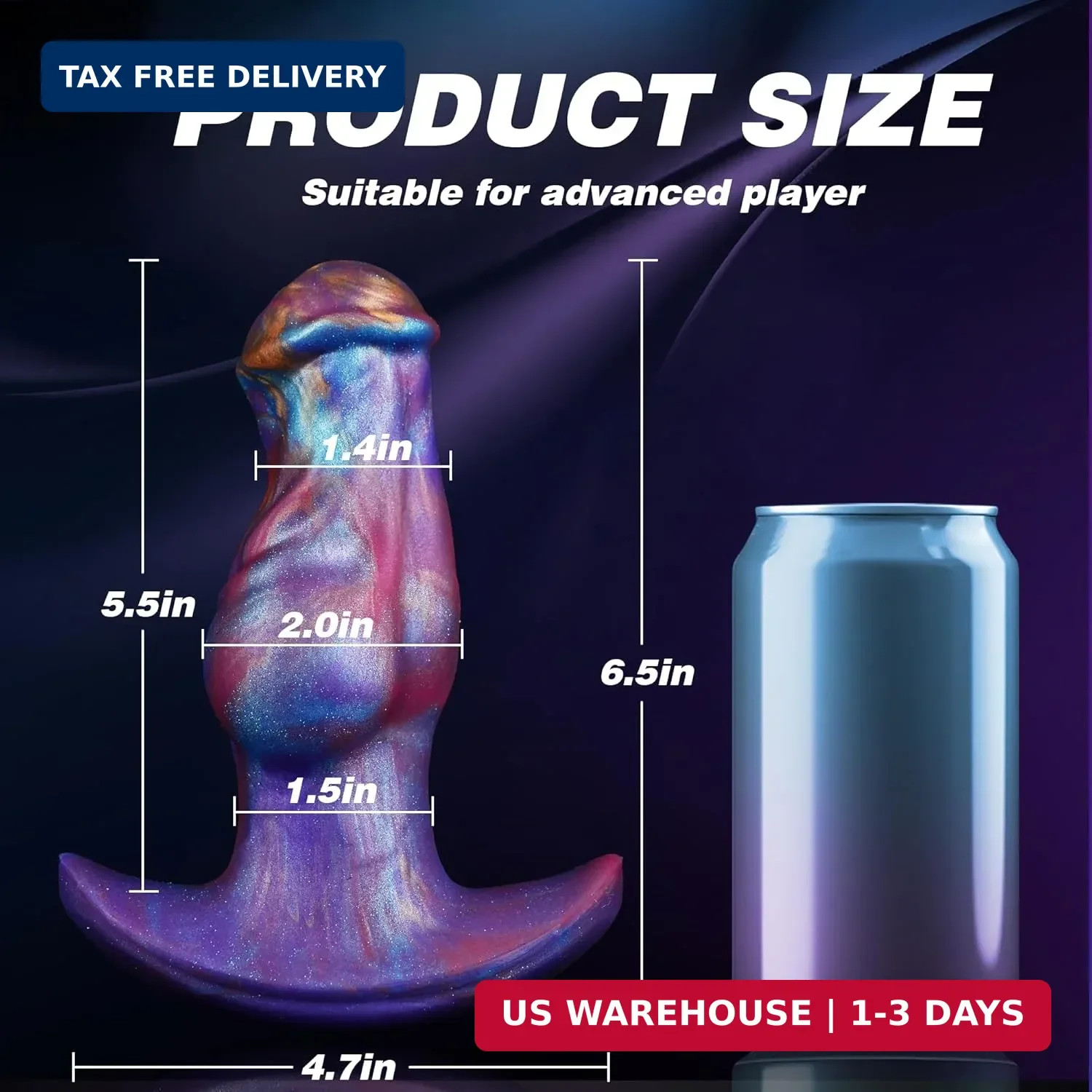 Vibrating Butt Plug Knot Dildo - Large Buttplug Huge Anal Plug Vibrator