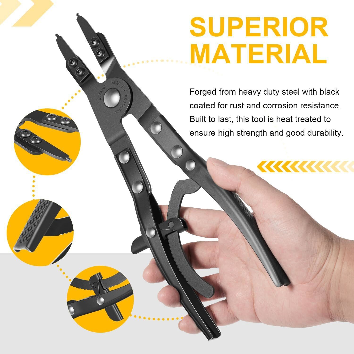 for Lisle 38700 Spindle Snap Ring Pliers Ford SD