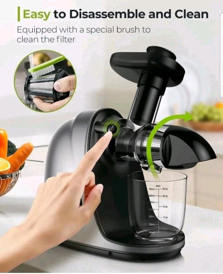 Jocuu Slow Masticating Juicer with 2-Speed Modes - Cold Press Juicer Machine