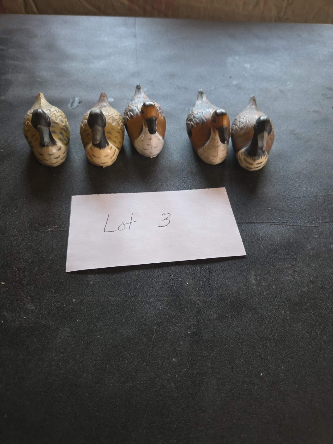 Lot Of 5 Minature Resin Ducks 1 W/ Pencil Sharpeners