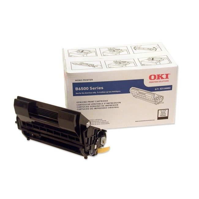 New ! Genuine Oki B6500 Series High Yield Black Toner Cartridge 52116002