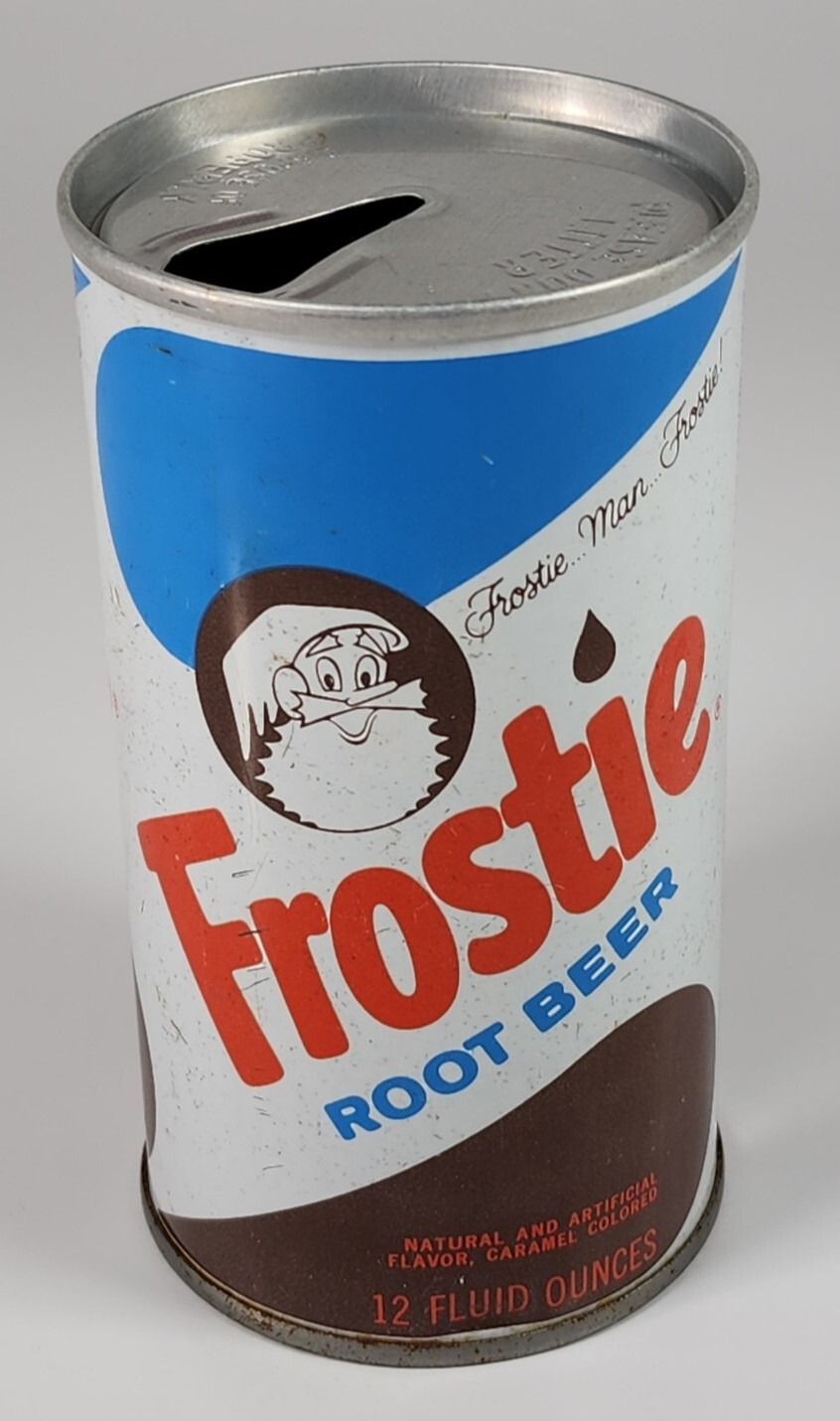 Vintage Frostie Root Beer Soda Pop Can Straight Steel St Paul MN