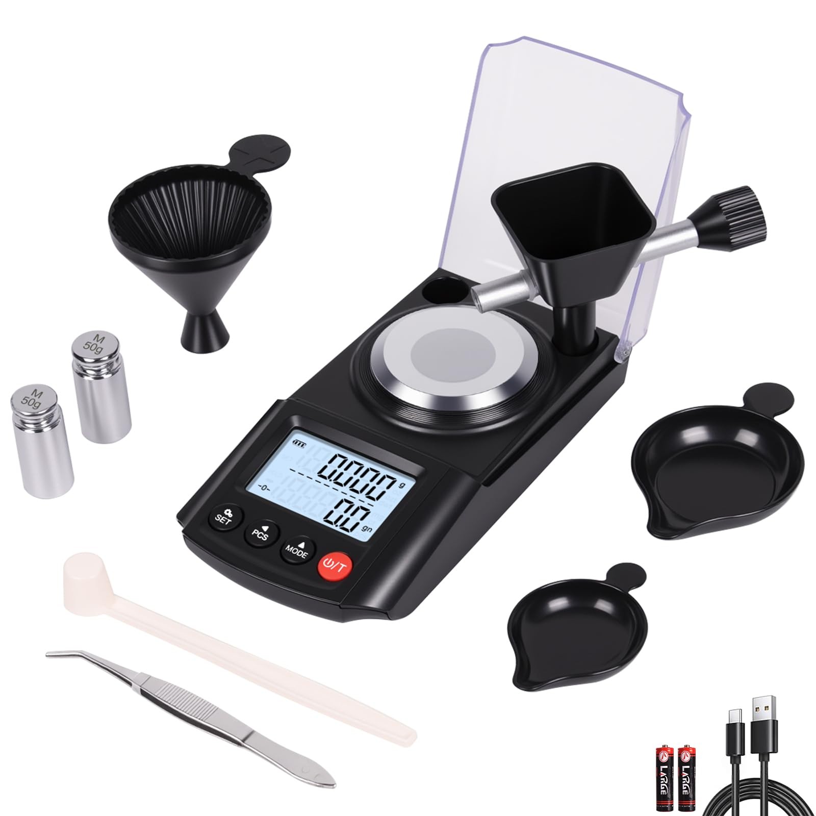 QP Reloading Scale 100g/01g Grain Powder Scales for Reloading Milligram Powder