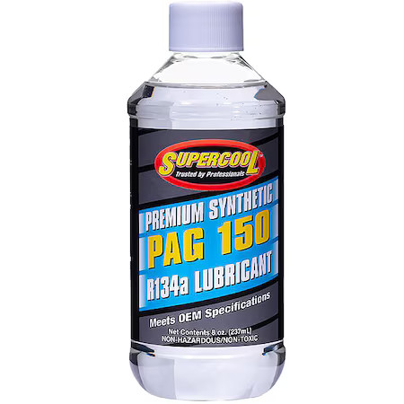 Supercool P150-8 A/C Compressor Pag Lubricant, 8 Oz, Bottle, Yellow