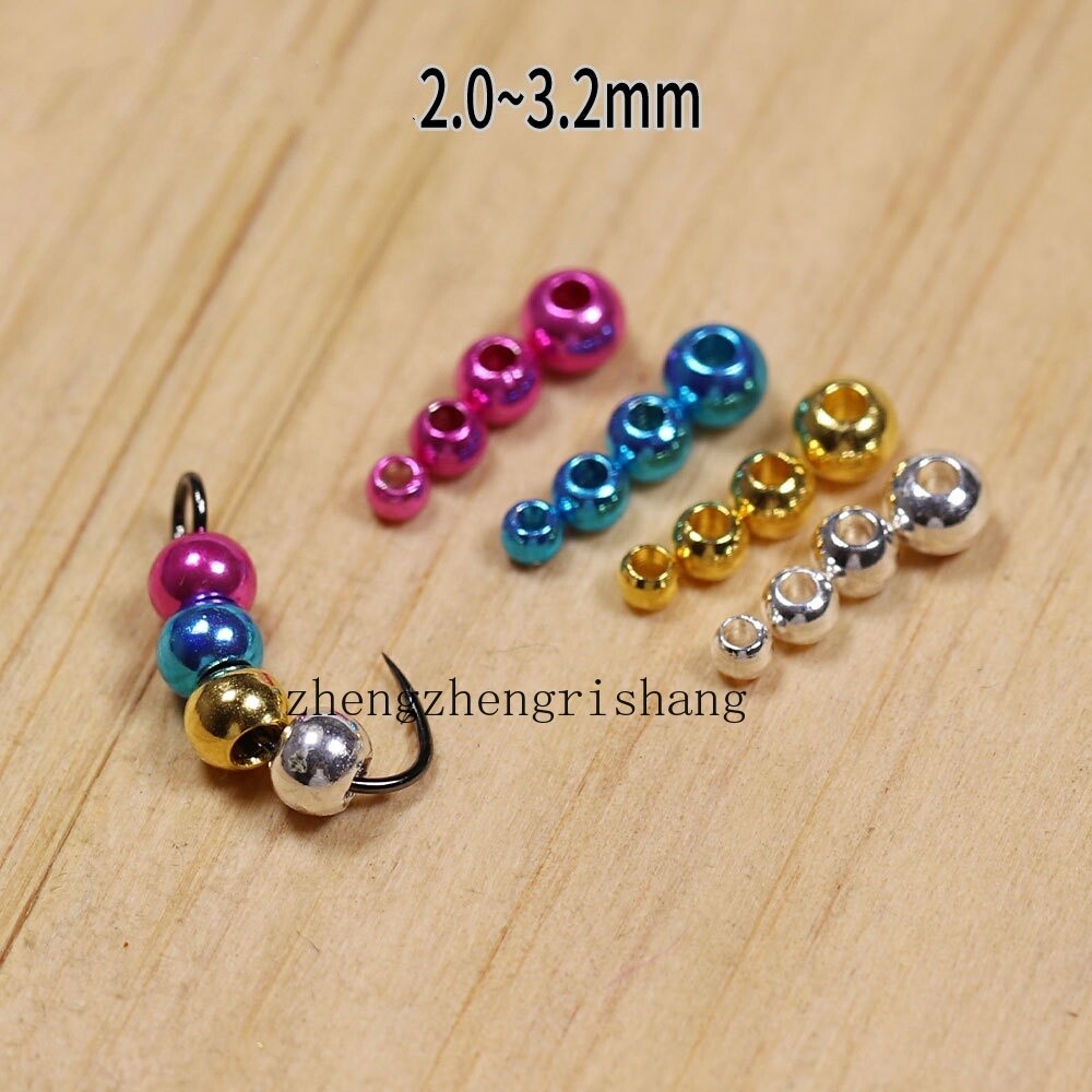 50pcs Fly Tying copper Beads Fly Fishing Nymph Head Ball Beads 2mm-3.2mm