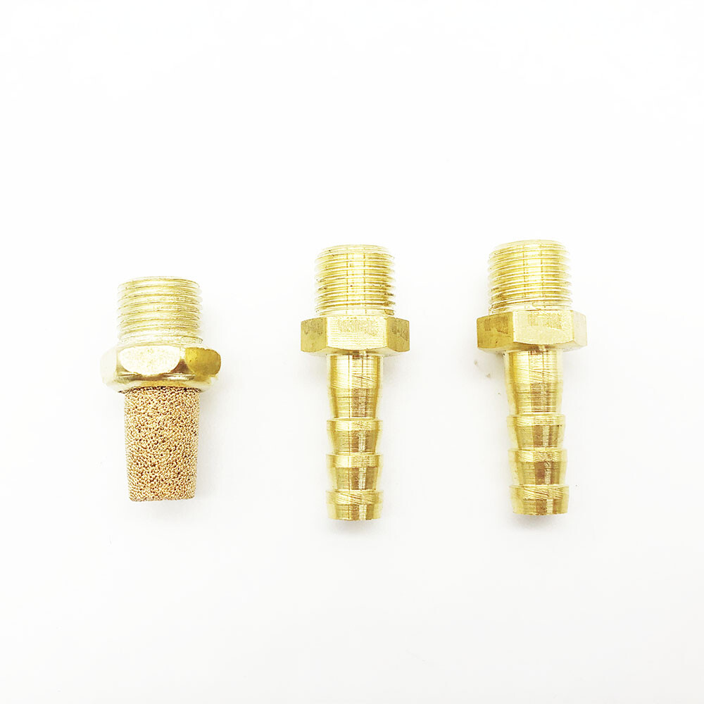 Brass Fitting Muffler Pneumatic Connectors For MAC Boost Control Solenoid Valve