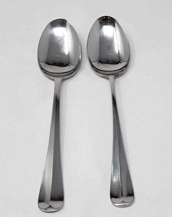 Gorham Stainless Colonial Tipt Satin Oval Soup Spoon 6-3/4" - Set of 2