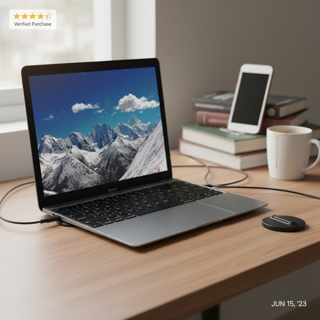 Compact & Stylish Laptop Holder for Desk - 2-Pack Foldable and Portable Design