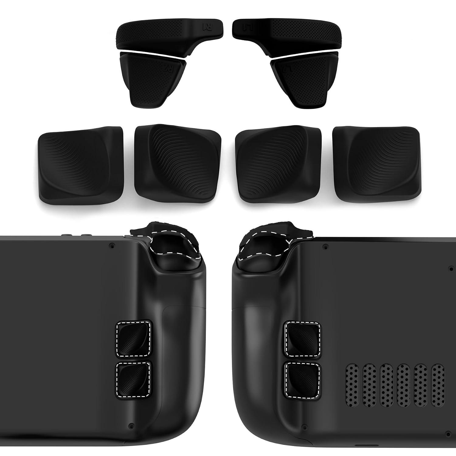 Steam Deck Back Buttons & Shoulder Buttons Trigger Enhancement Set - Black