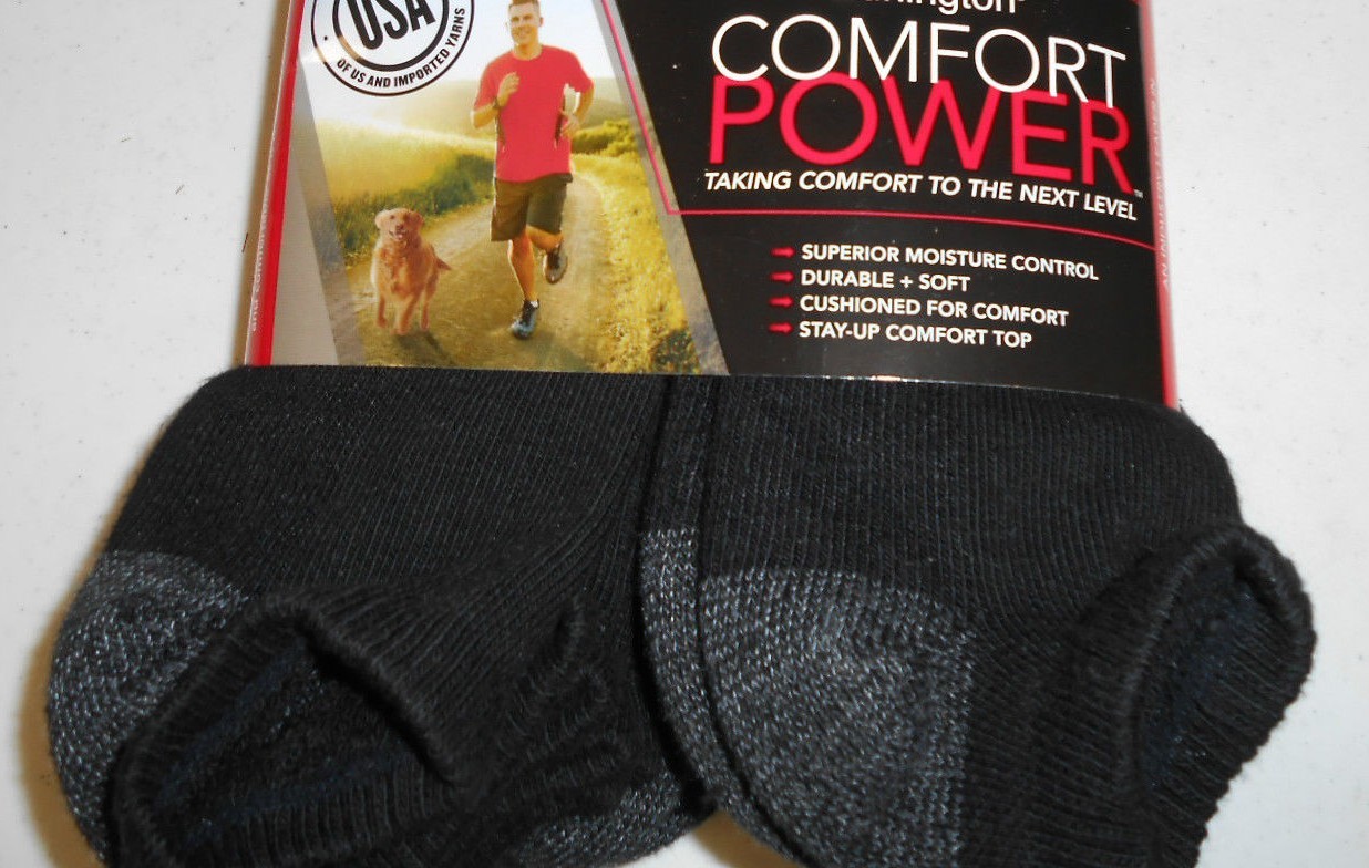 5 Pair Short No Show Black BURLINGTON Comfort Men Athletic Sock Thick 69% Cotton