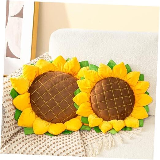 Set of 2 Sunflower Pillow, 3D Decorative Throw Pillow, 20.4"& L+M (Pack of 2)
