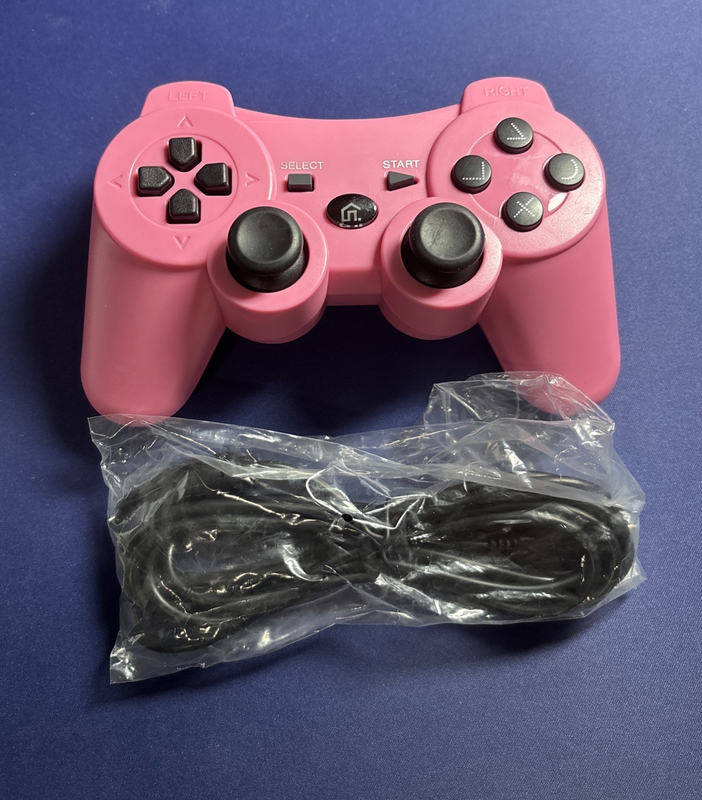 Bek Design Wireless PS3 Controller & Charging Cable - Pink - Tested!