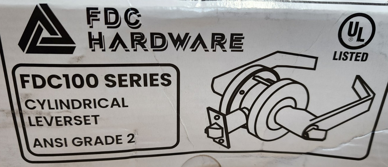 FDC Hardware FDC130 Cylindrical Lever Door Handle Set Grade 2     *PI