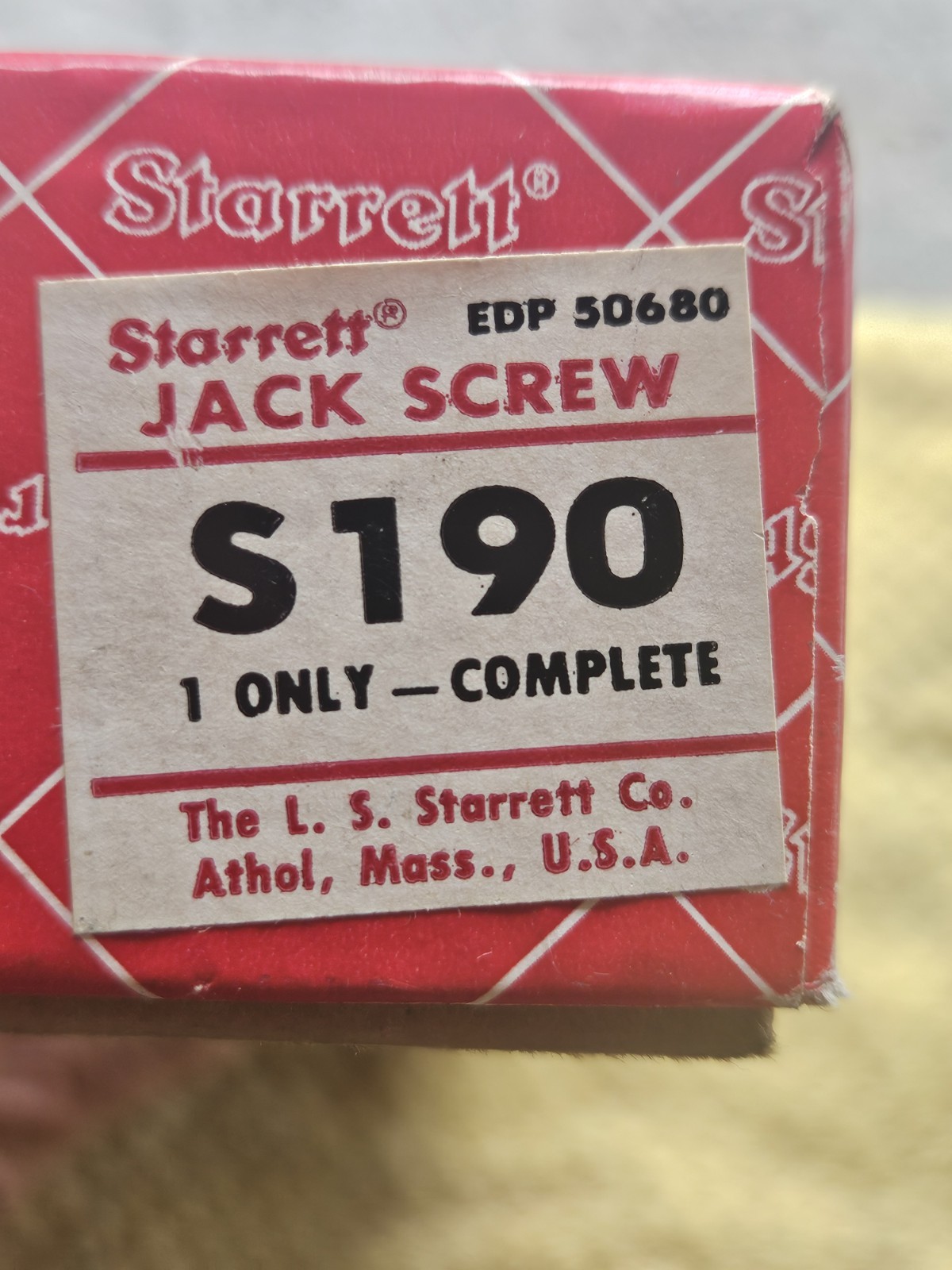 NICE! STARRETT S190 JACK SCREW SET 2-1/4"-3-3/8"