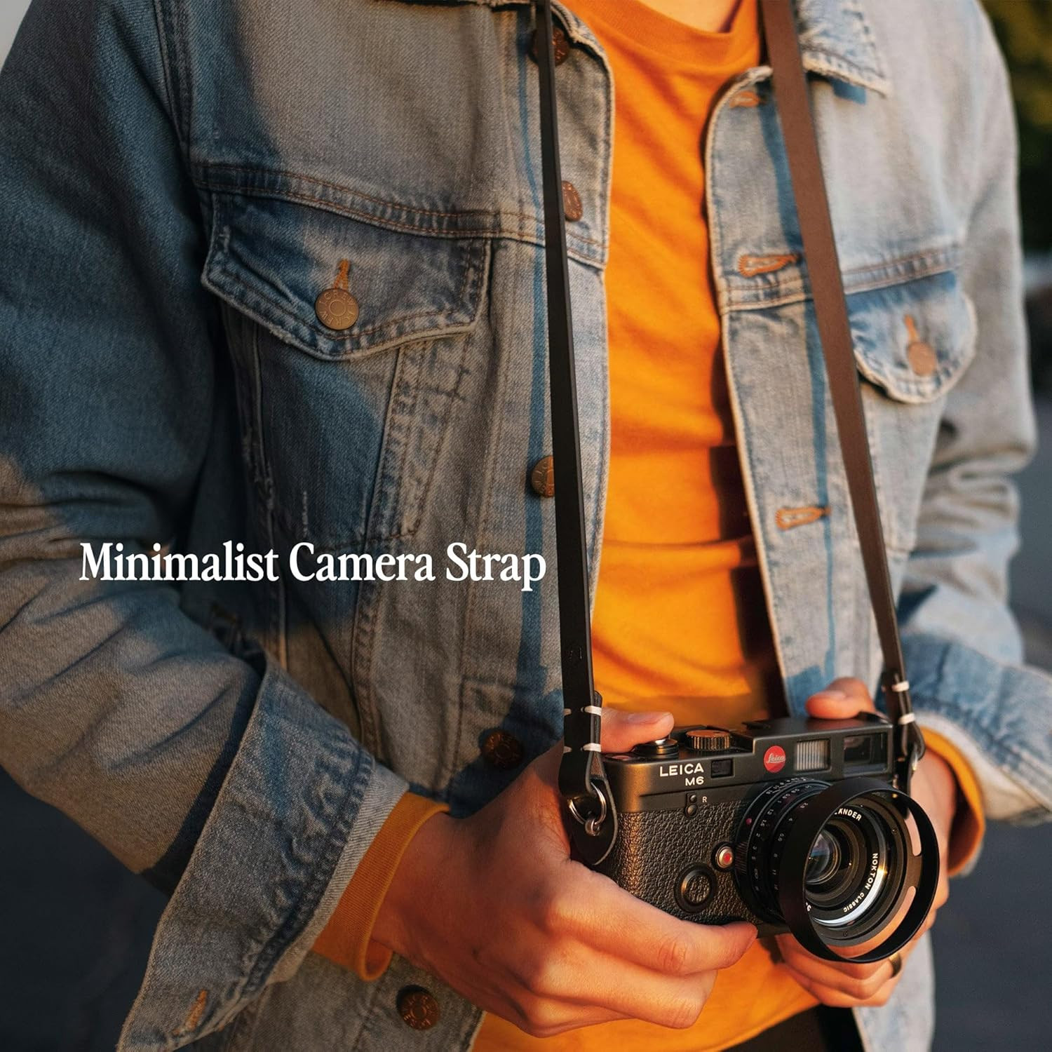 Evergreen Leather Camera Strap – Split Ring, 28" or 38" Compatible with Fuji Son