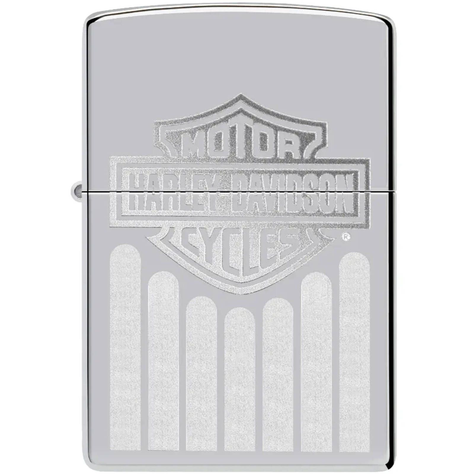 Zippo Windproof Lighter Harley Davidson Emblem Attached Brushed Chrome 48993