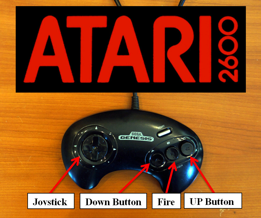 Atari 2600 & 7800 Mod 2600+ & 7800+ SEGA Genesis Modded Controller Joystick Mod