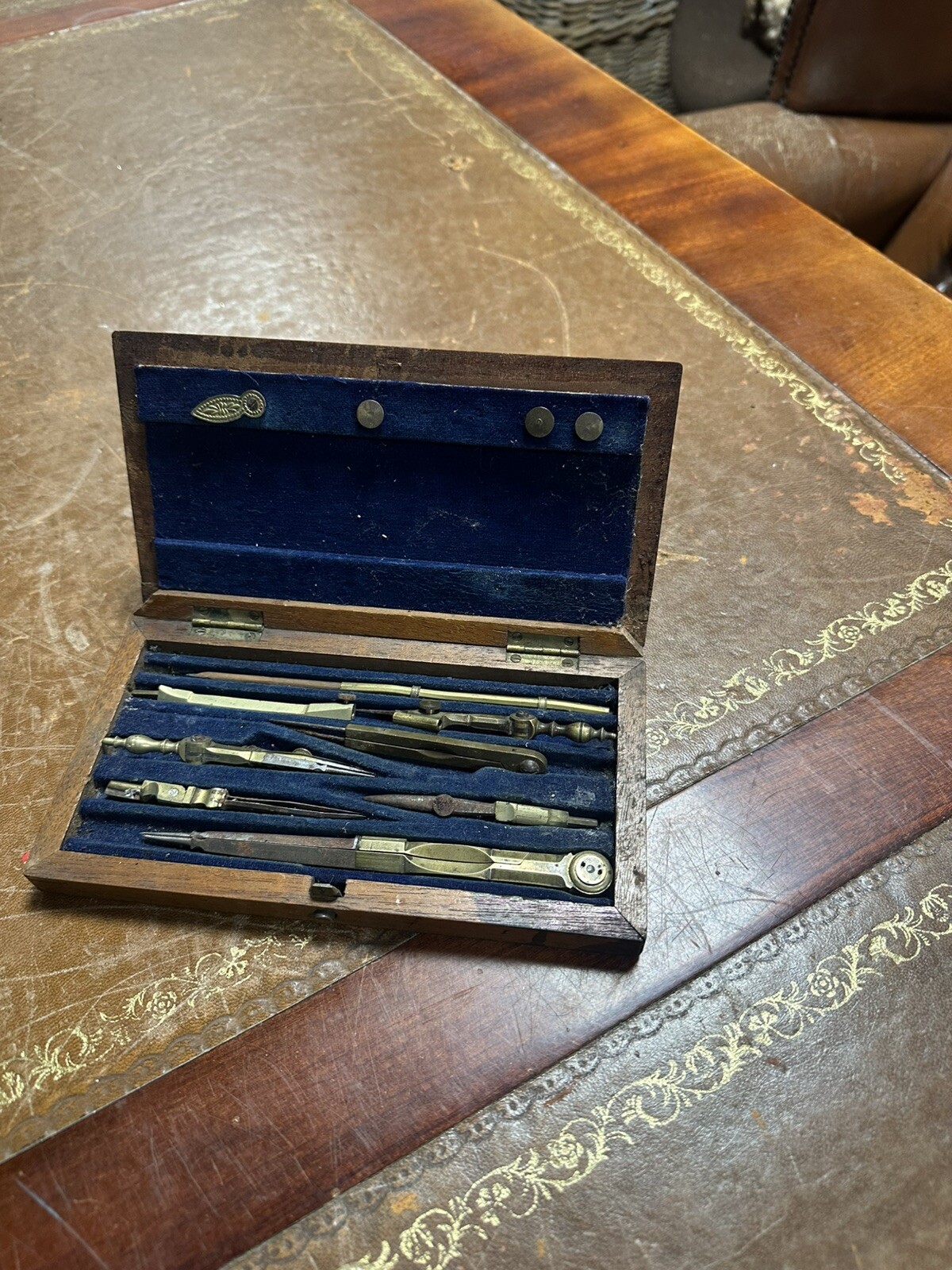 Vintage Department Of Science And Art Reward Draughtsman Set 19x10x3cm