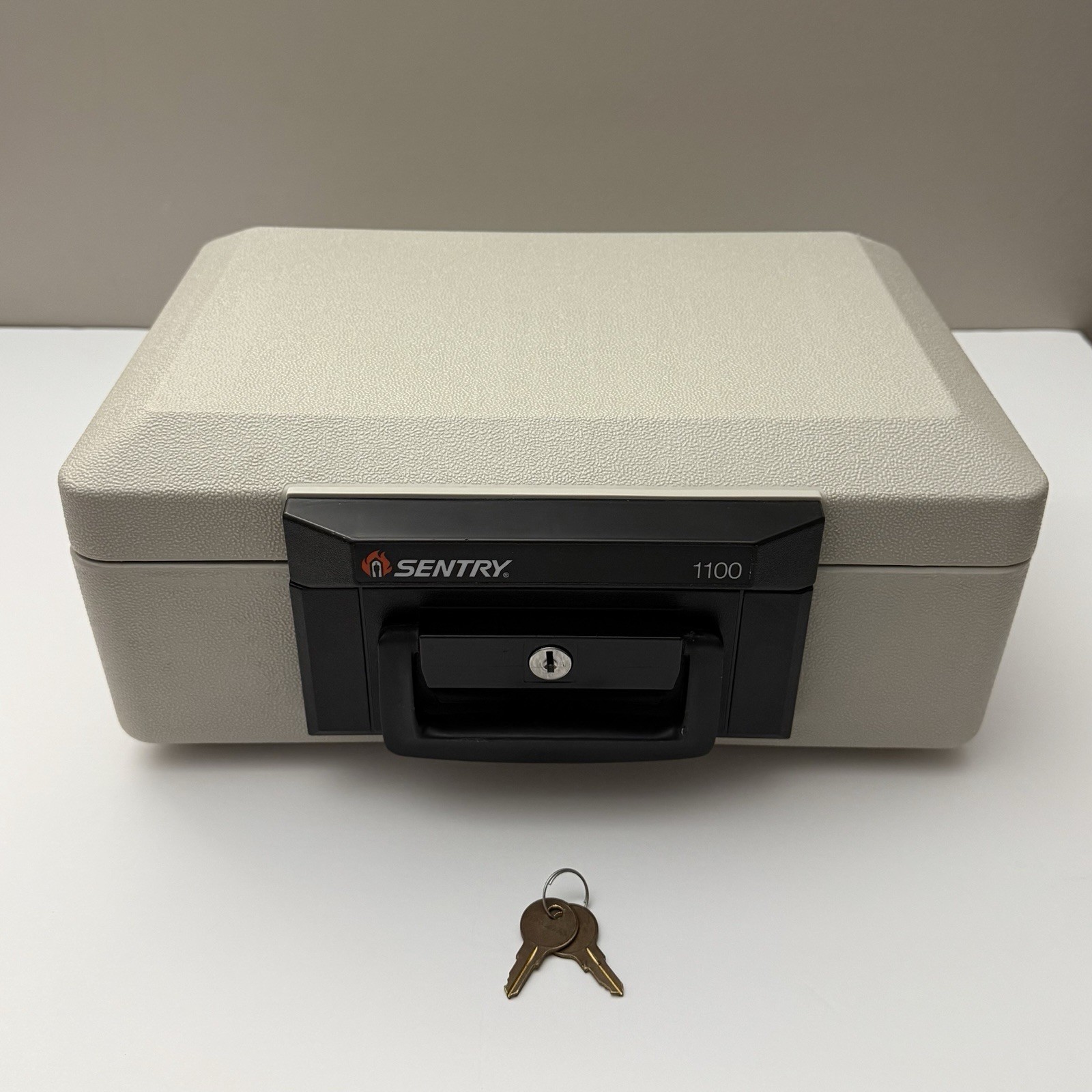 Sentry 1100 Portable Fire Safe Security Box Chest Lockbox With Handle & Key