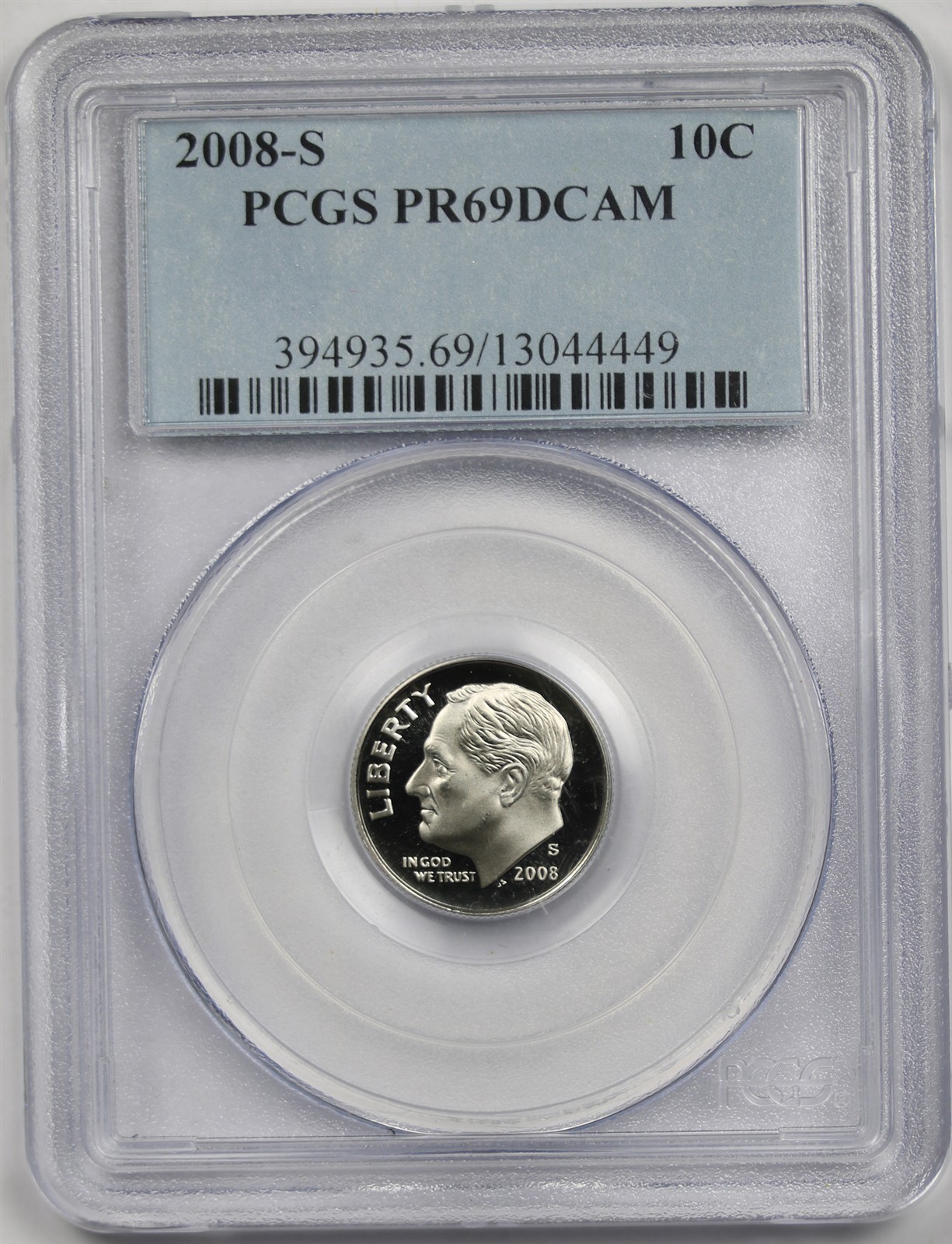 2008-S 10C PCGS PR 69 Deep Cameo Roosevelt Dime
