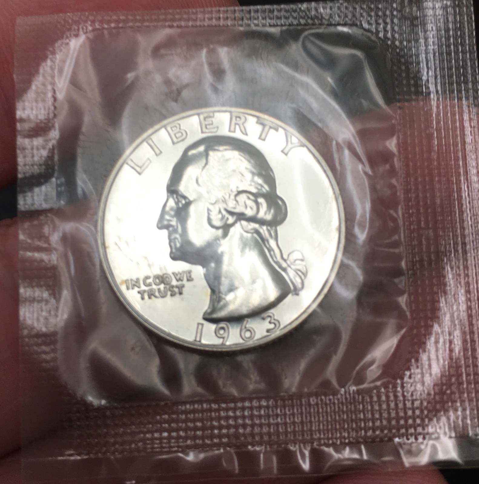 💥 PROOF 1963 Silver Washington Quarter. BU 90% Silver💥
