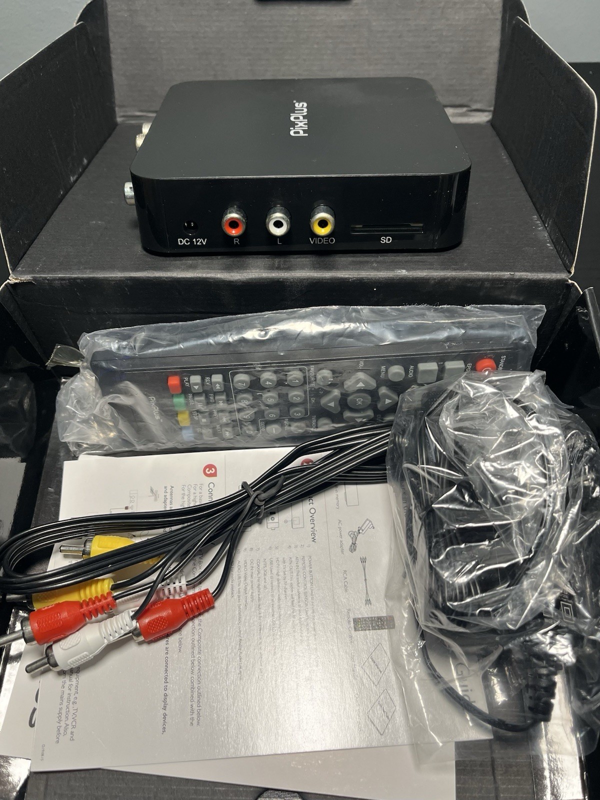 PixPlus Digital TV Converter Box Bundle with DVR & 64GB Built-In Memory