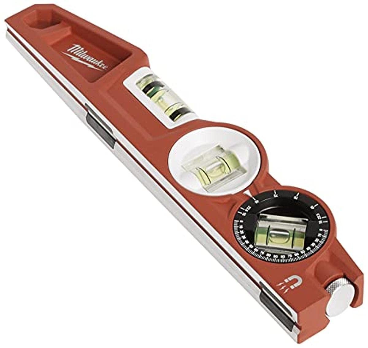 Milwaukee 48-22-5210 10" Magnetic Torpedo Level, Die-Cast Aluminum Frame